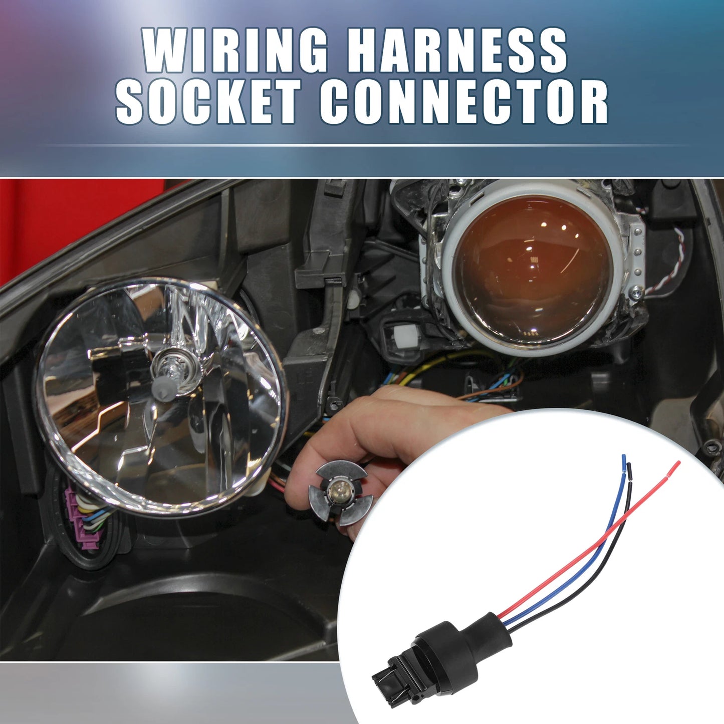 Set of 4 3157 Male Socket Harness for LED Turn Signal Brake Lights