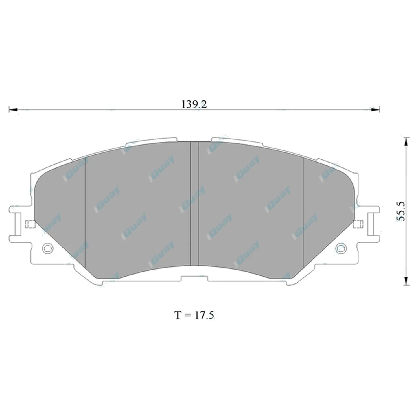 Bremtec Front Disc Brake Pads Set for Toyota Corolla ZRE152R ZRE153R ZRE182R (2007-2019)