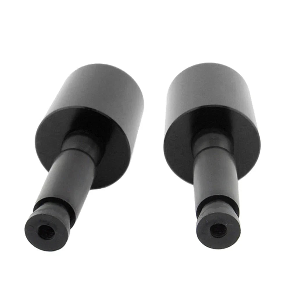 1.5" Black Handlebar Grips & End Caps for Universal Motorcycle