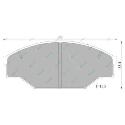 Front Disc Brake Pad Set for Toyota Hiace Van YH50 YH51 YH53 YH63 YH73 (1982-1987)