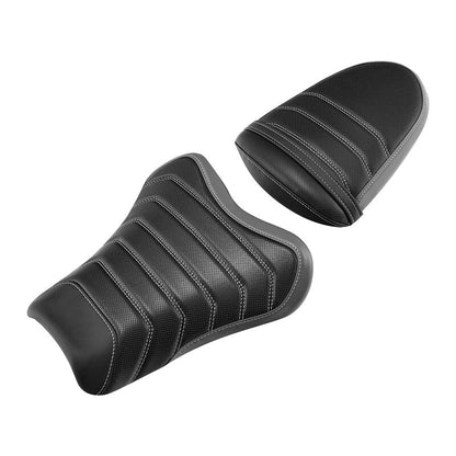 Driver & Passenger Seat for Suzuki GSXR1000 (2005 - 2006) Black Gray