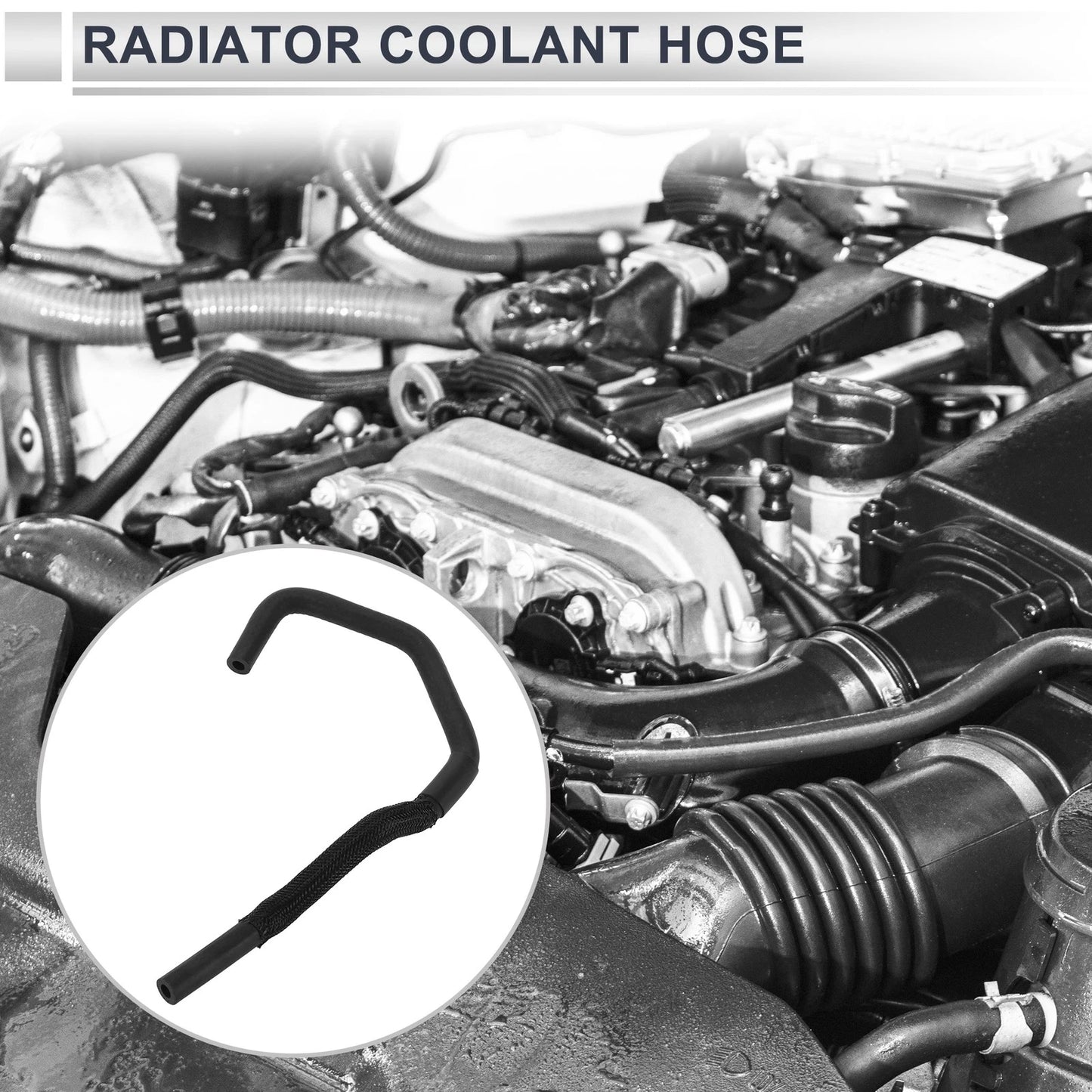 Radiator Coolant Hose for Toyota Tacoma (2005–2016) No. 1626475131 Rubber Black