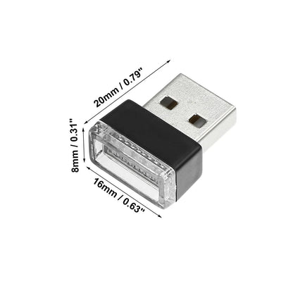 5pcs Mini USB LED Light for Universal Car Interior Decoration