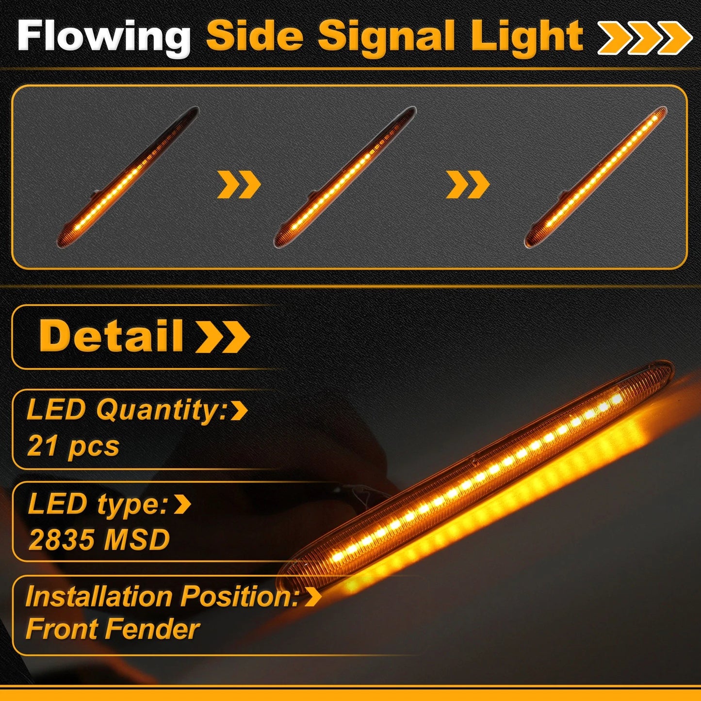 Side Marker Fender Light 50513758 for Alfa Romeo Giulietta (2010–2021) 1 Pair