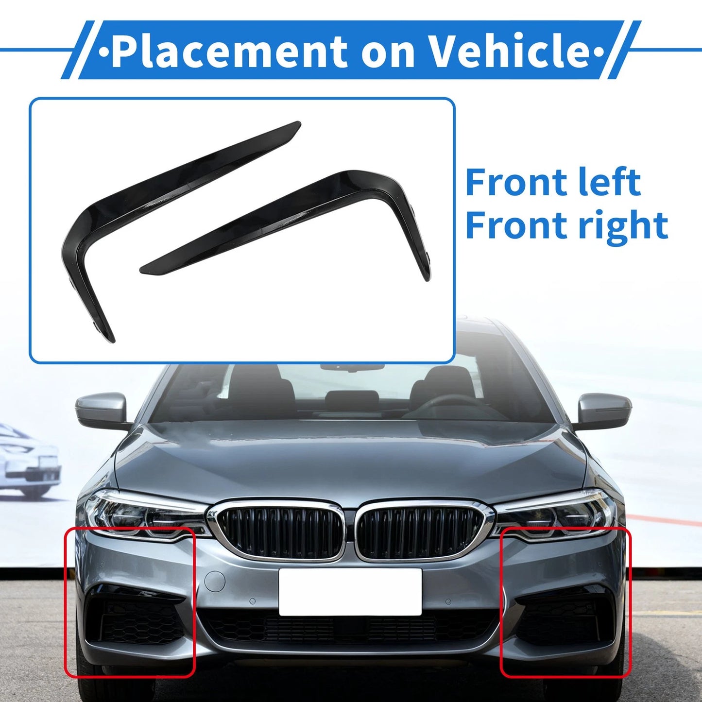 Front Bumper Fog Light Cover No. 51118070541 for BMW 5-Series