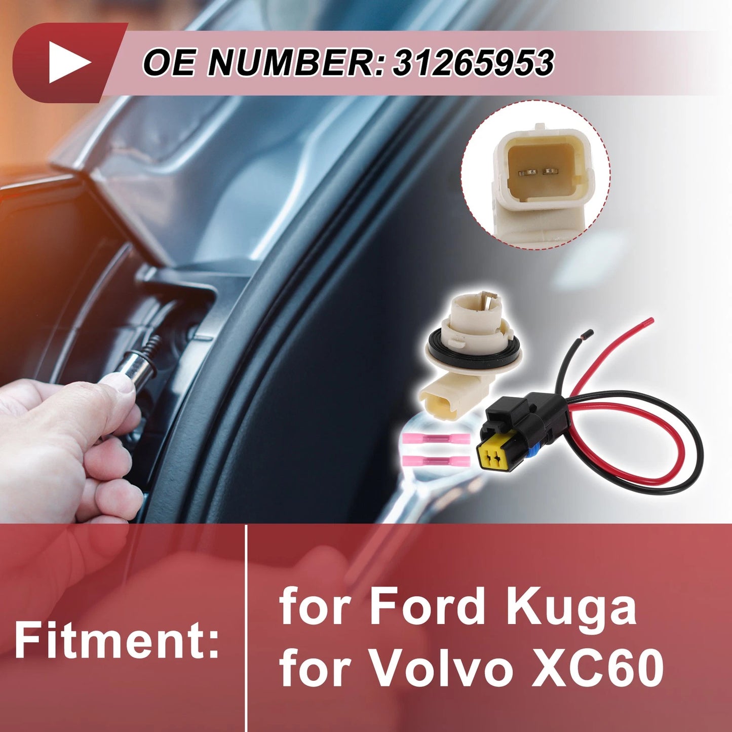Rear Fog Light Socket Wiring for Ford Kuga (2012–2019) No. 31265953