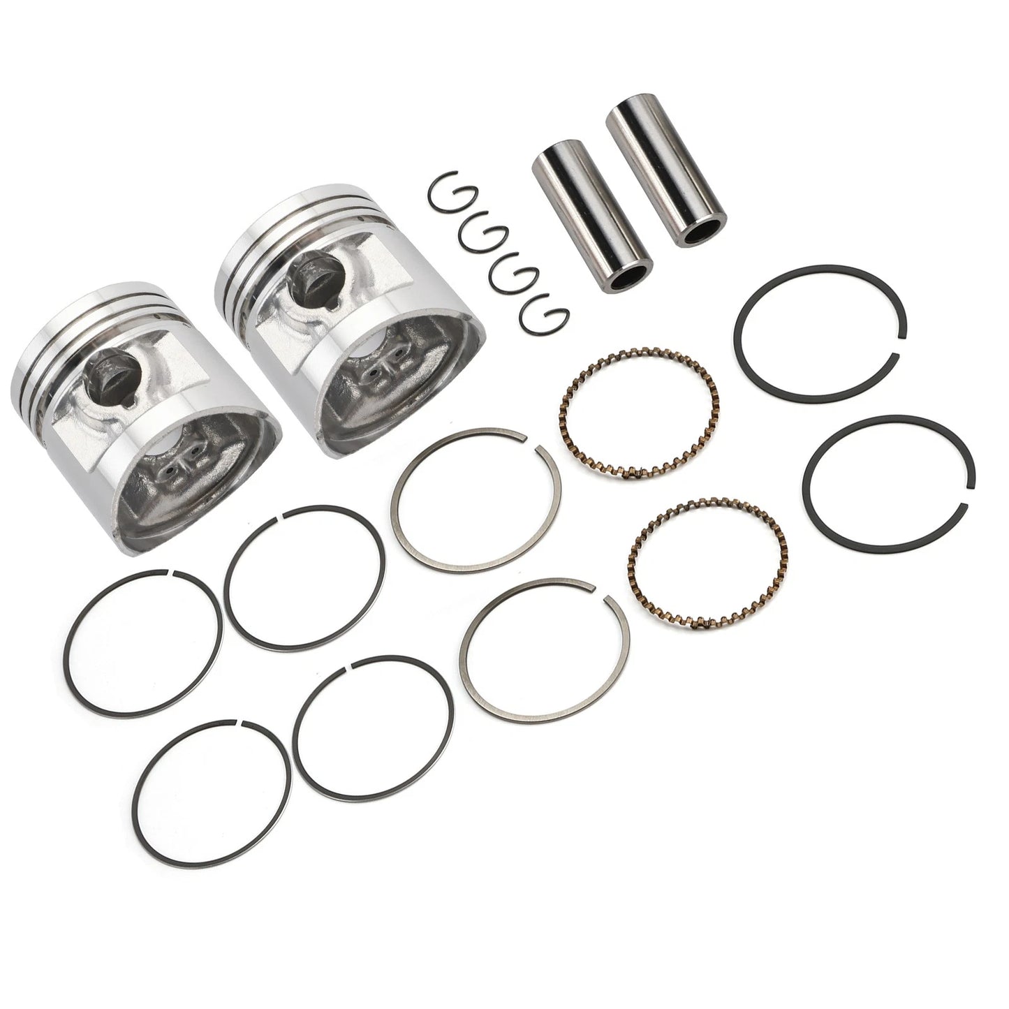 2pcs Finished Piston Kit 44.50mm for Honda CA125 CM125 CD125T CBT125 (1982–1999)