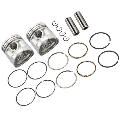 2pcs Finished Piston Kit 44.50mm for Honda CA125 CM125 CD125T CBT125 (1982–1999)