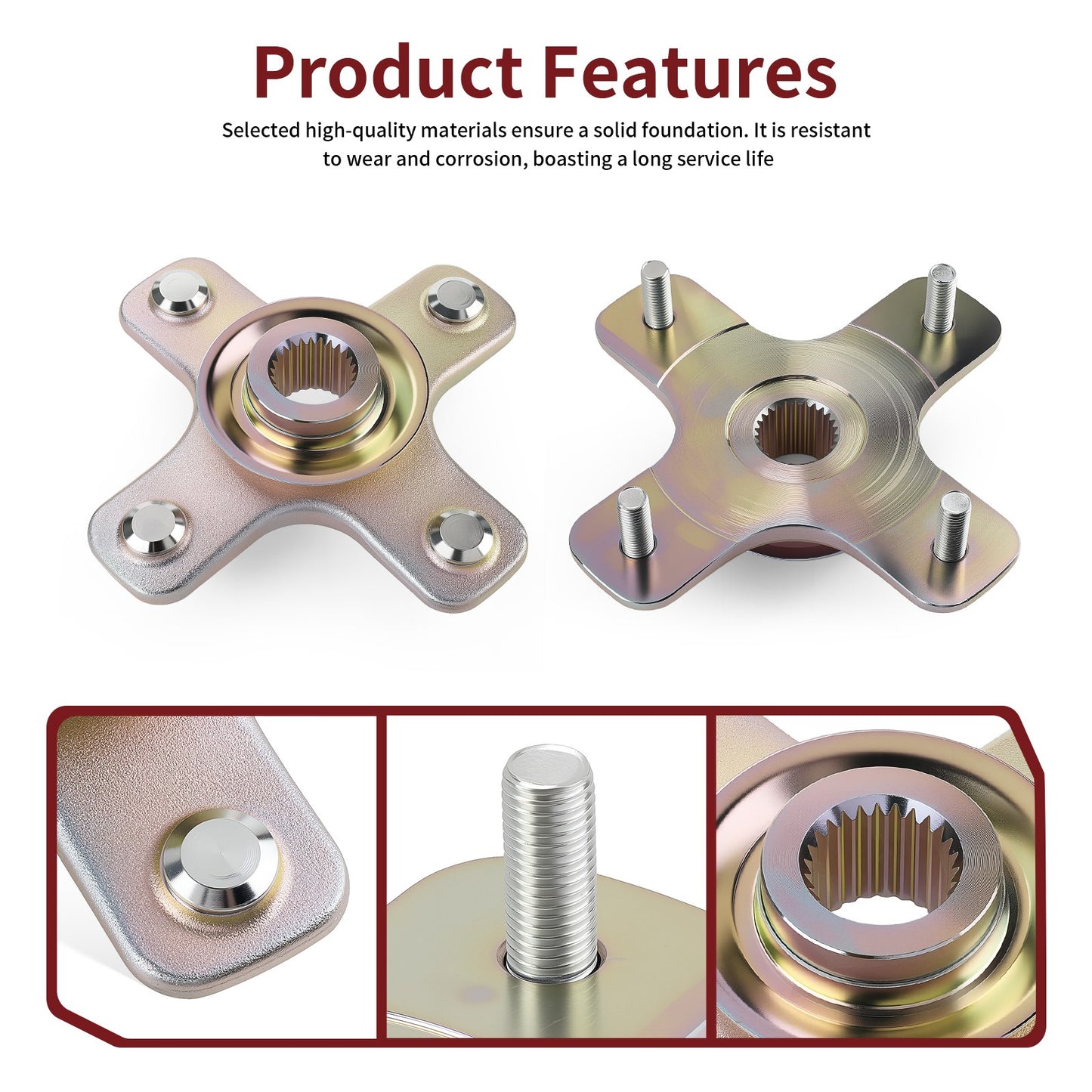 Set of 2 Front Rear Wheel Hubs for Can-Am Outlander Max 400 (2004–2014)