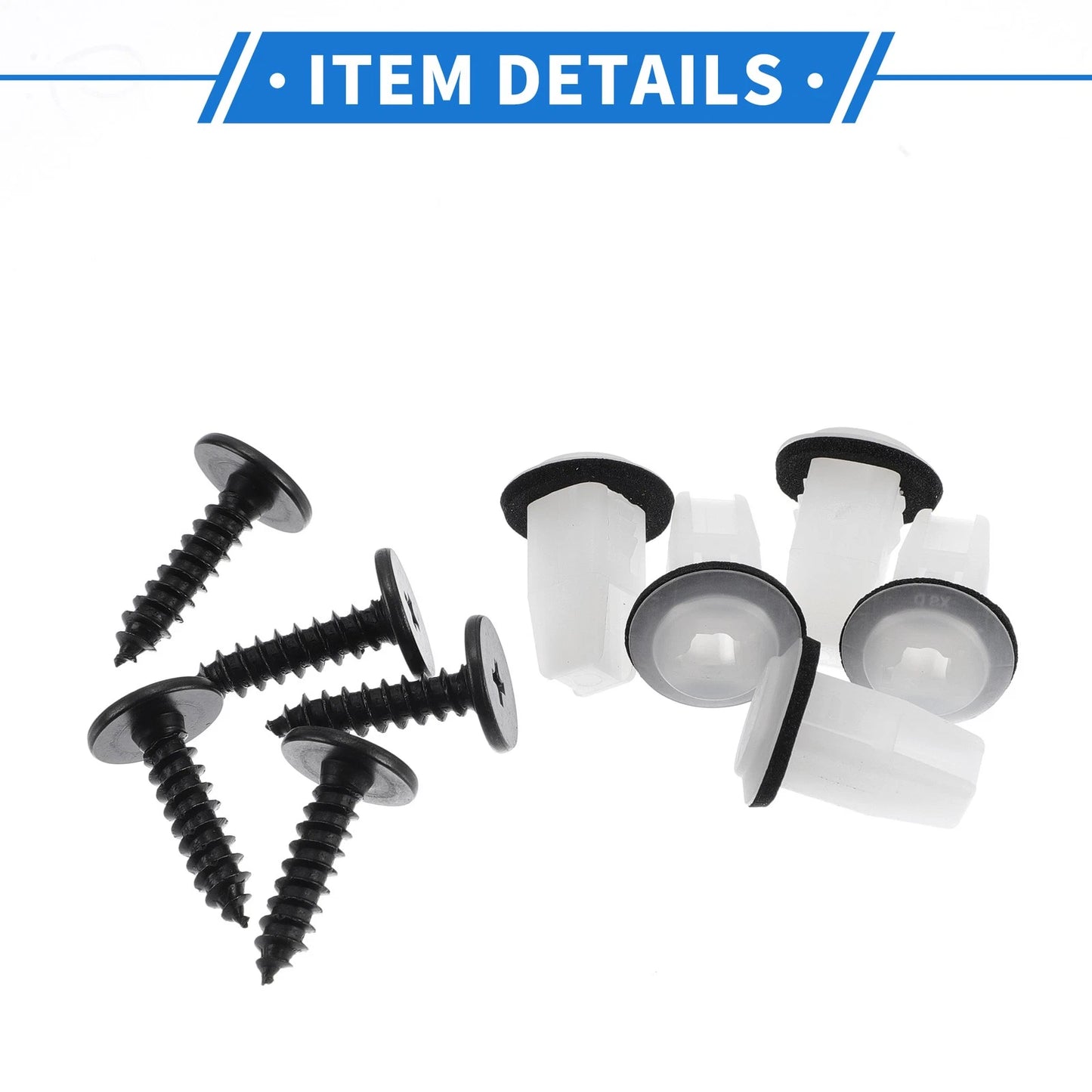 Set of 5 Fender Liner Splash Shield Bumper Cover Screw Kit for Honda Accord