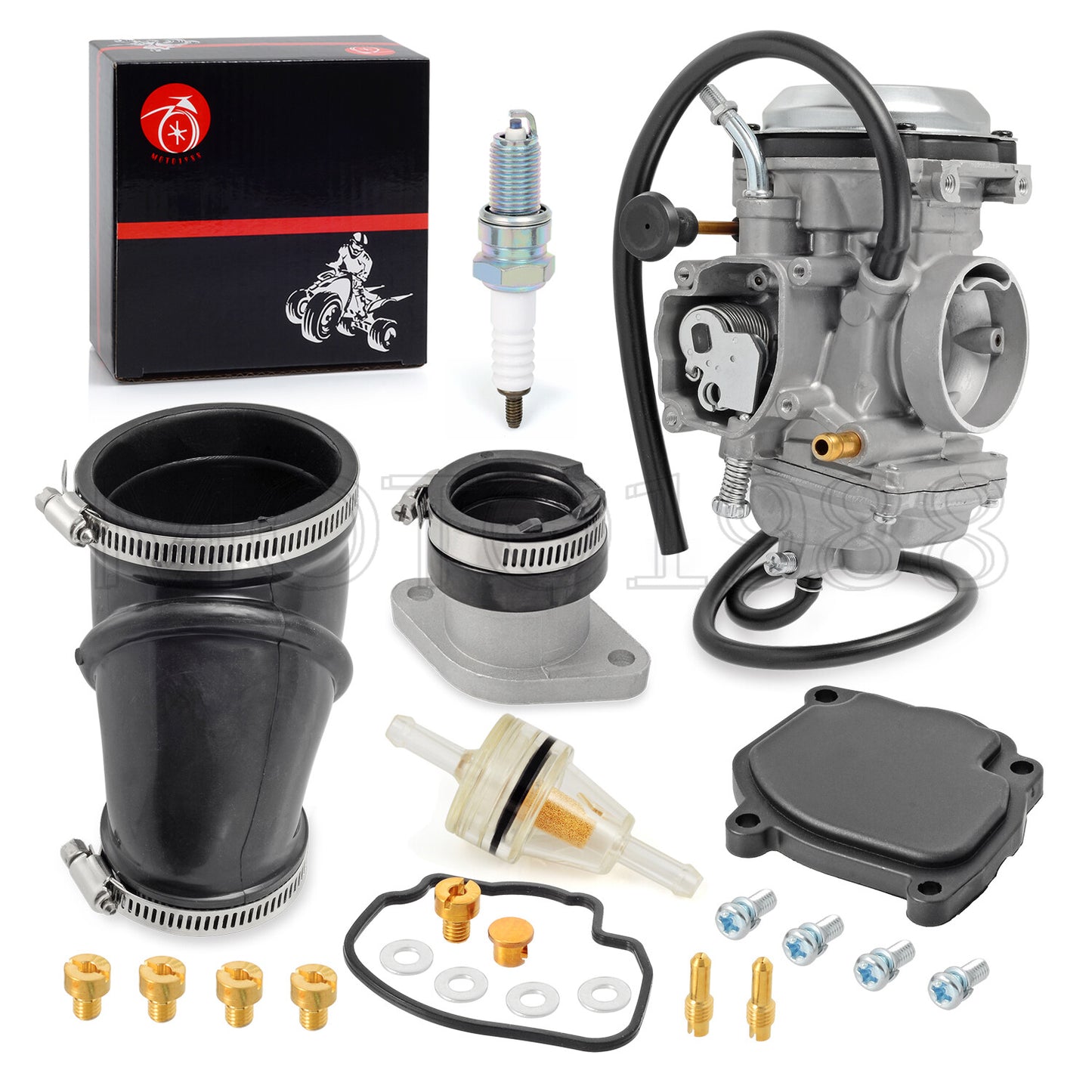 Carburetor and Intake Manifold Boot for Yamaha Wolverine 350 (1996–2005)