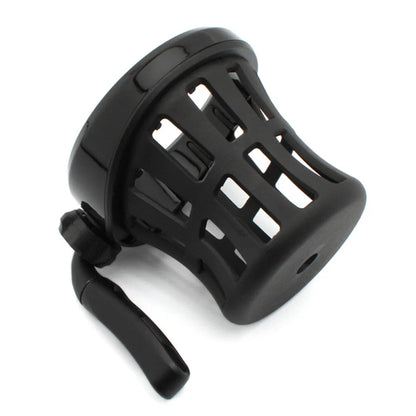 Universal Black Motorcycle Handlebar Cup Holder with Mesh Basket