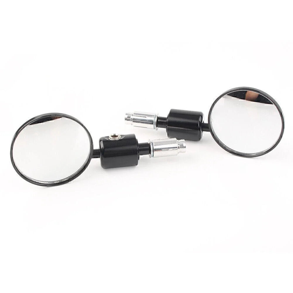 CNC Black 7/8" Round Bar End Mirrors for Universal Motorbike