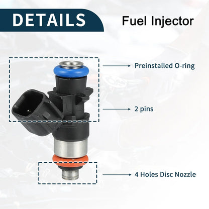 Fuel Injector 3.6L for Dodge Challenger (2012-2019) - 6 x Black Injectors