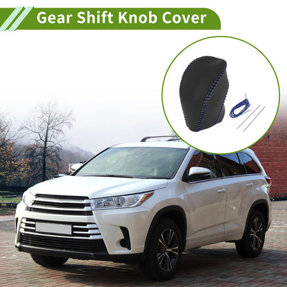 Gear Shift Knob Cover for Toyota Highlander (2008–2013) Black Blue