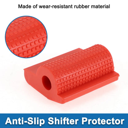 Set of 1 Universal Anti-Slip Rubber Shift Pedal Shells Red
