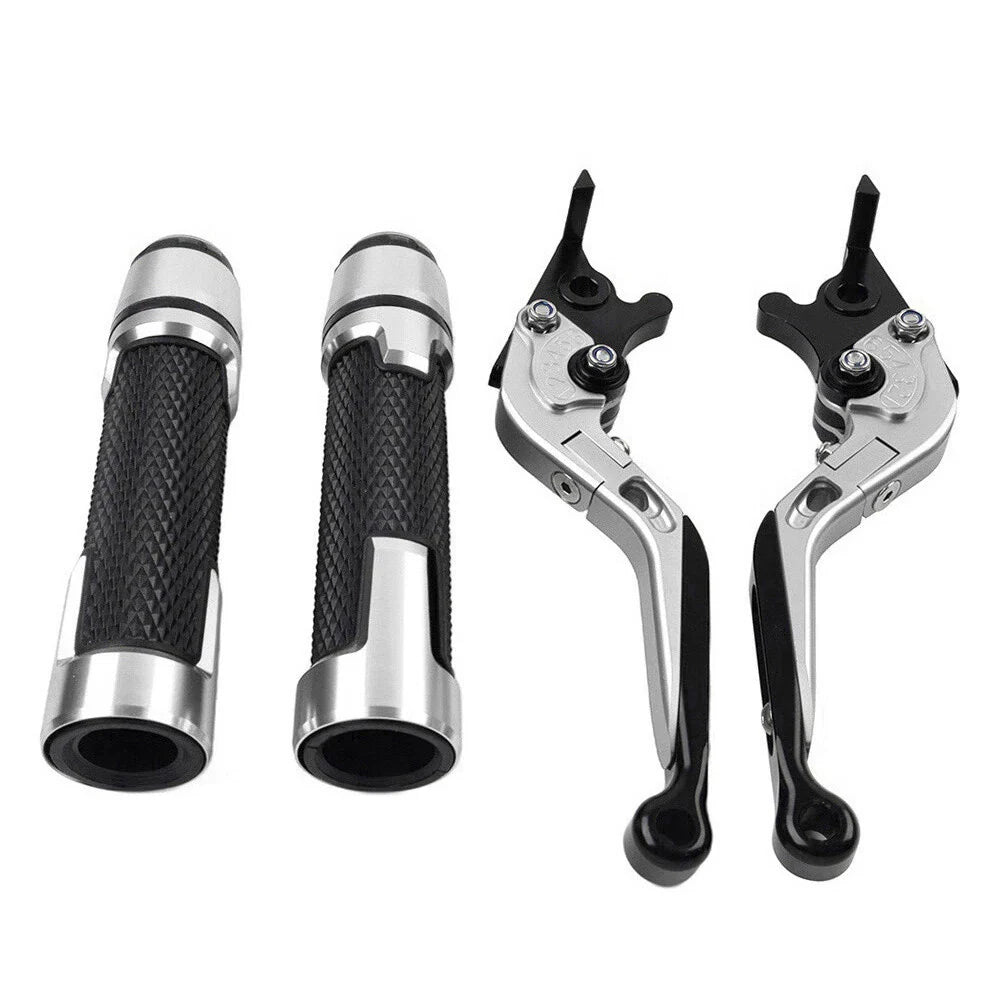 Silver Extendable Brake Clutch Levers Grip Set for Suzuki GSXR1000 (2001-2023)