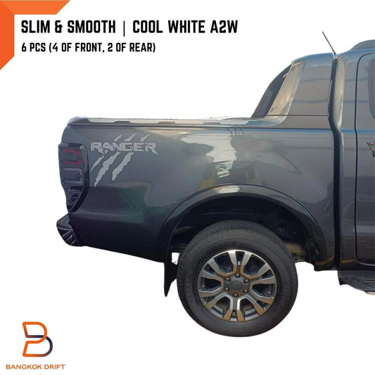 A2W  Cool White Slim Fender Flares for Ford Ranger (2015-2018)