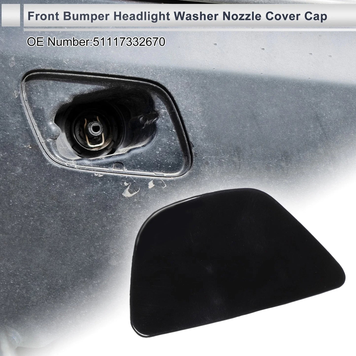 Front Right Side Bumper Headlight Washer Nozzle Cover Cap for BMW 535i