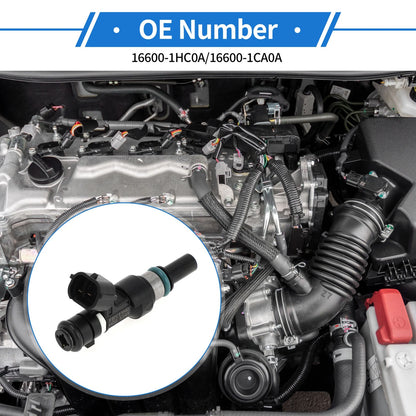 Fuel Injector No. 16600-1HC0A for Nissan Note E12 (2013) 1 Pc Black
