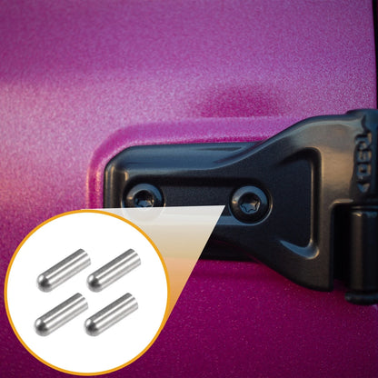 Set of 4 Door Hinge Pin Bolts Guides Liners for Jeep Wrangler JK JKU (2007–2021)