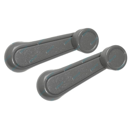 2 x Grey Door Window Winder Handles for Toyota Hilux (1983-1988)
