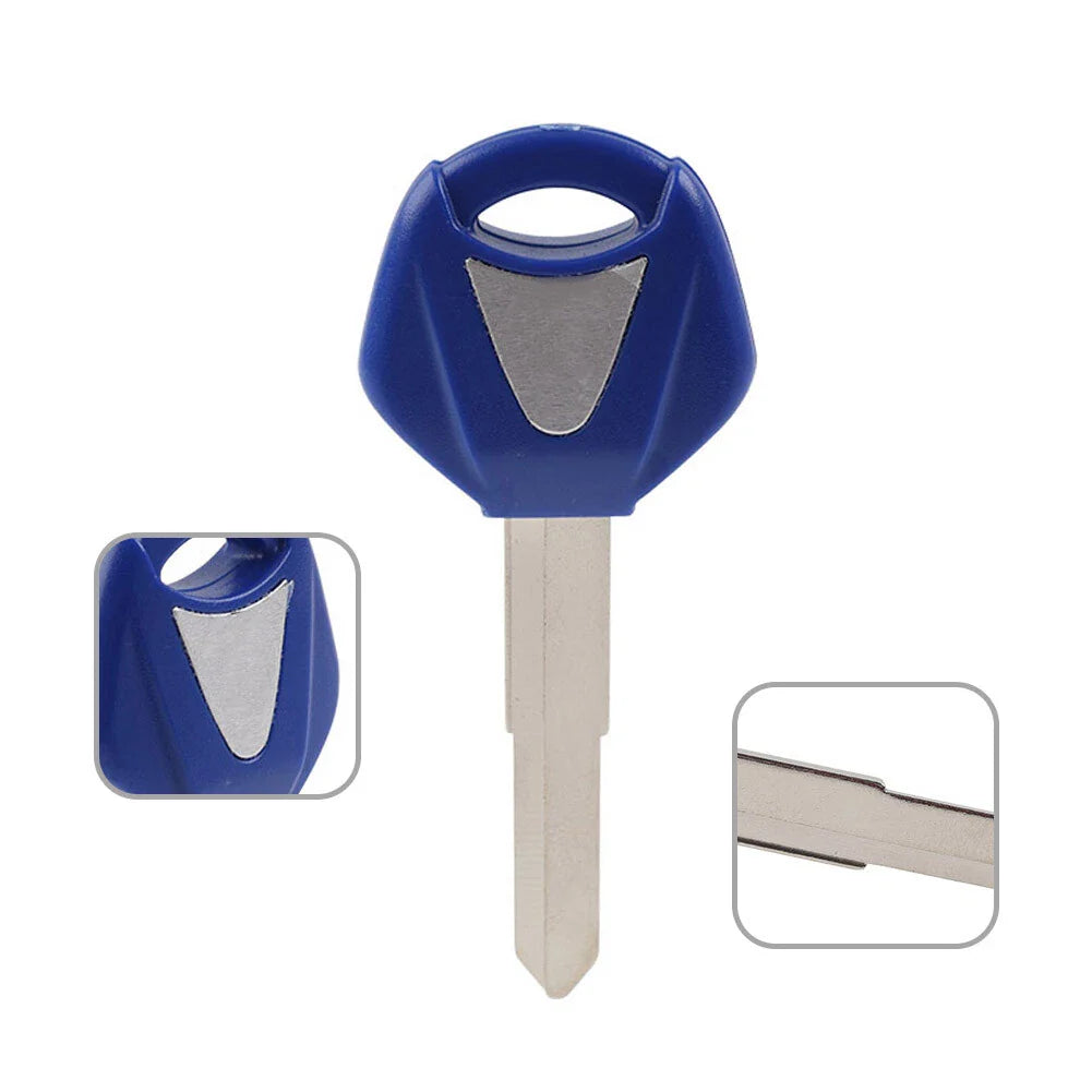 Blue Motorcycle Uncut Blank Key for Yamaha YZF R1 R6 FZ1 FZ6 MT07 MT09