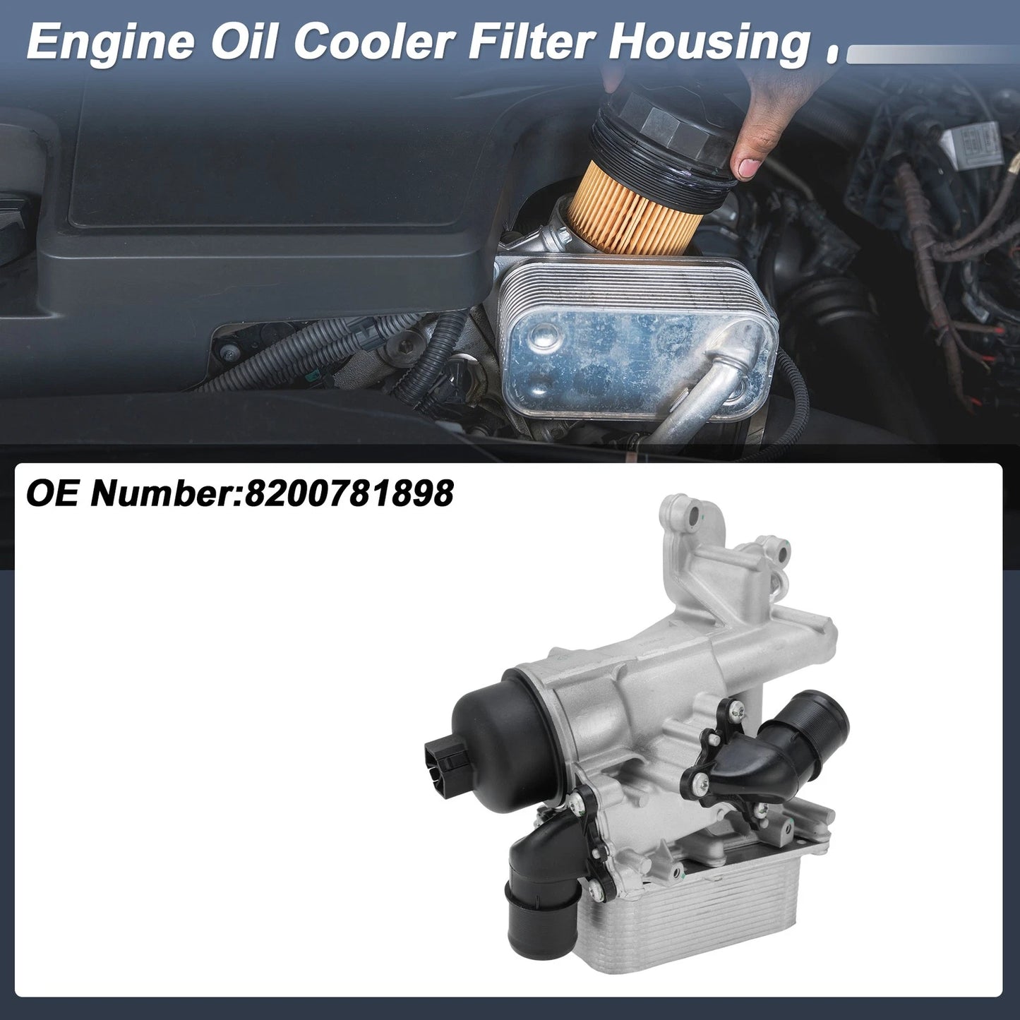 Engine Oil Filter Housing for Nissan Primastar X83 (2001–2019) No. 8200781898