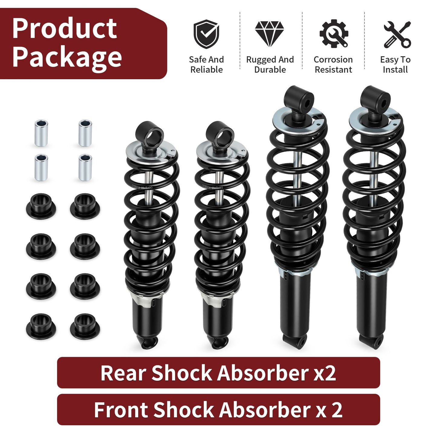 Set of 4 Shocks for Polaris Sportsman XP 550 (2009–2010, 2014)