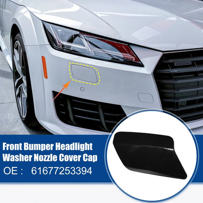 Front Right Headlight Washer Nozzle Cover Cap Black for BMW 328i (2011-2013)