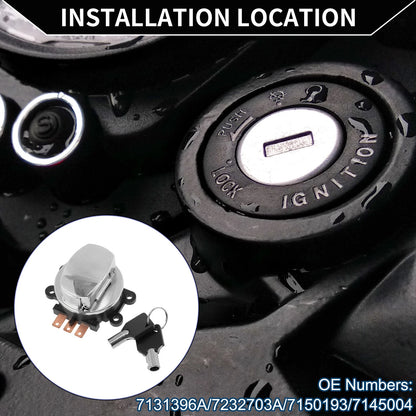 Ignition Key Switch No. 7131396A for Harley Davidson FLHP Road King Police (2007–2013)