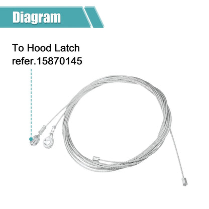 2 Pcs Rear Ramp Door Cable for Enclosed Trailer (Silver Tone)