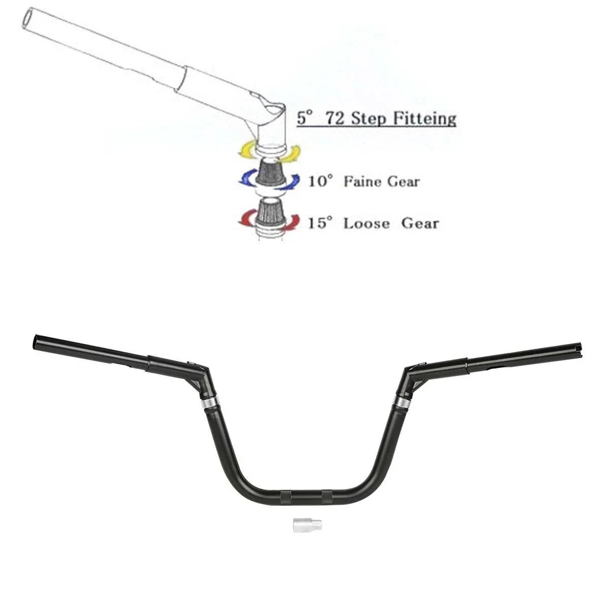 Adjustable 10" Rise 1-1/4" Handlebar for Harley FLSTF FLSTFB FXST (2000-2017)