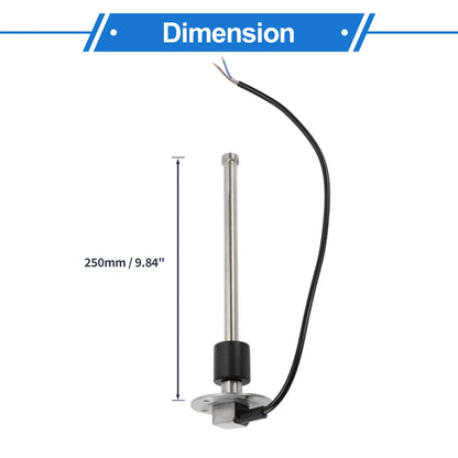 Fuel Sending Unit and Gauge Kit 0-190 Ohm for Boat Car Truck (0-190)