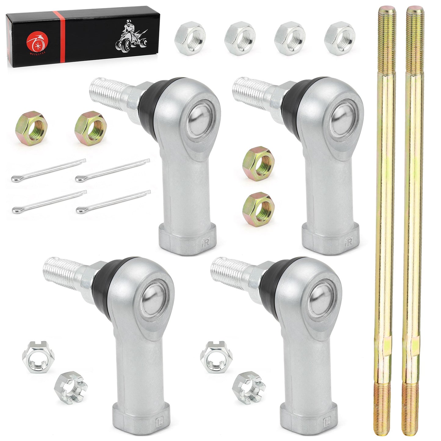 Set of 2 Tie Rod Ends for Honda Foreman 450 TRX450 (1998–2004)
