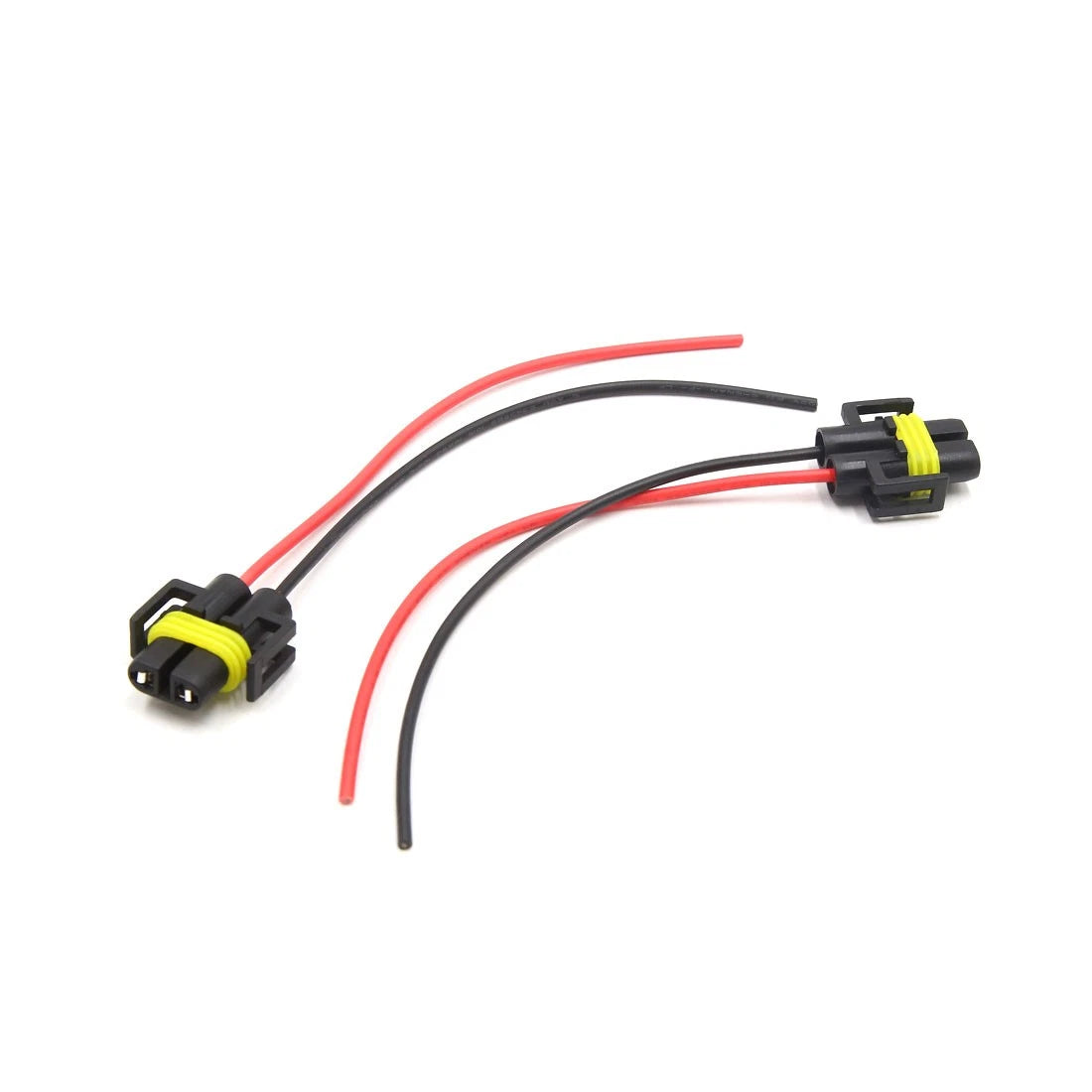Set of 6 H11 Fog Light Bulb Extension Wire Harness Male Socket Adapter