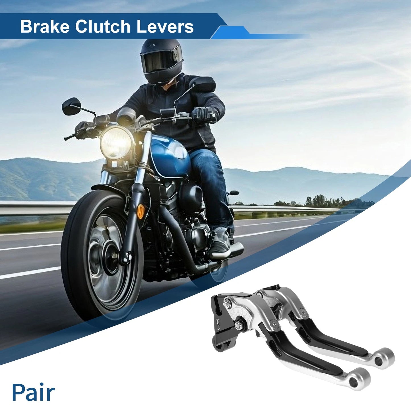 Short Long Brake Clutch Lever for Kawasaki ZZR600 (2005–2009) Silver Black