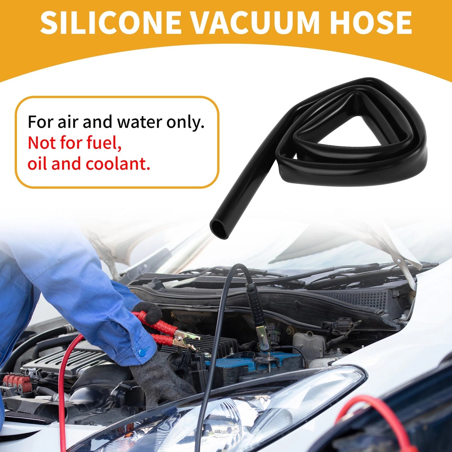 3.3FT 11/16" 18mm ID Silicone Vacuum Tubing Hose for Air and Water
