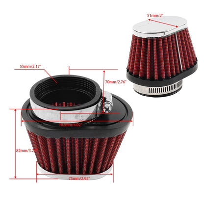 55MM 2.17" Oval Air Intake Filter