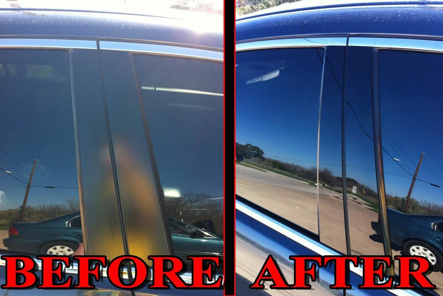 6 x Gloss Black Pillar Post Covers Door Window Trim for Acura TSX (2009–2014)