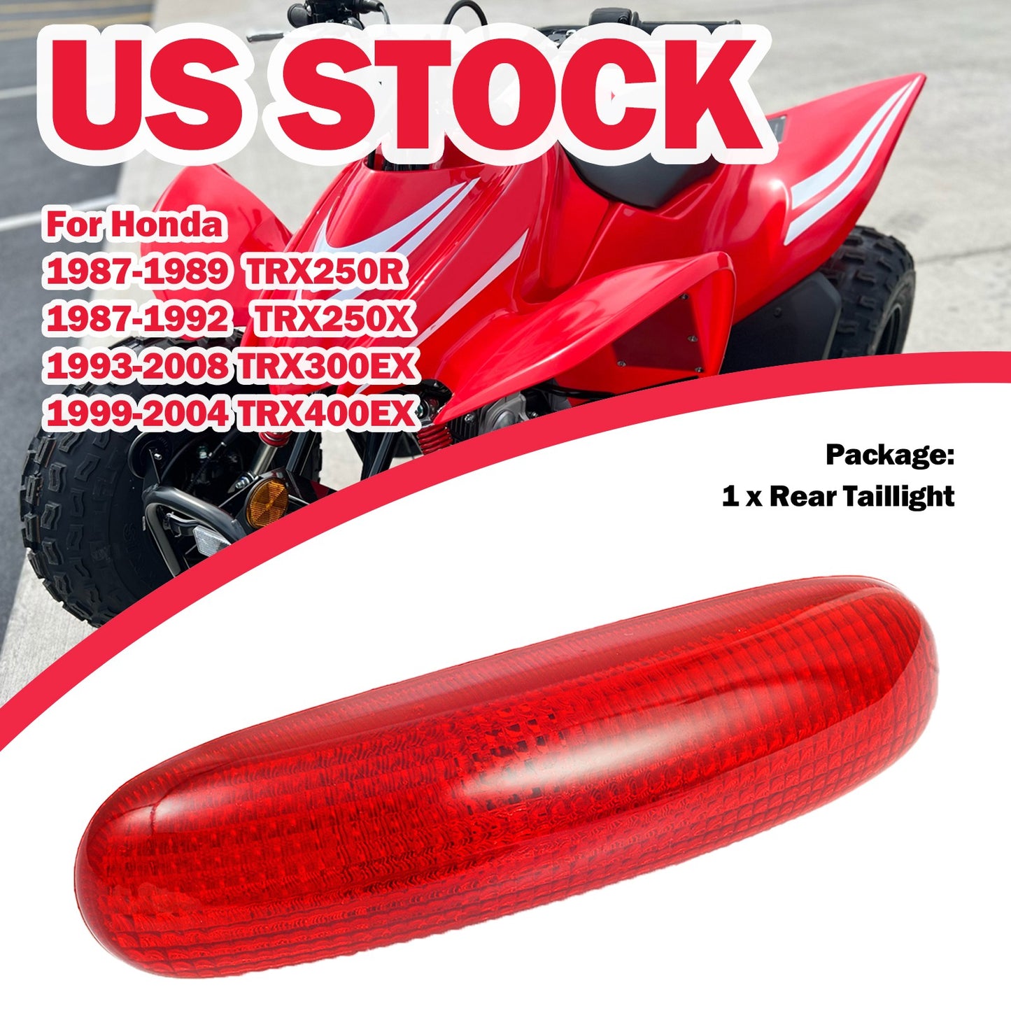 Tail Light Lens for Honda TRX 300EX Sportrax (1993–2008)