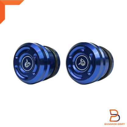 CNC Aluminium Blue Side Frame Caps for Honda Monkey 125 Z125 (2018-2024)