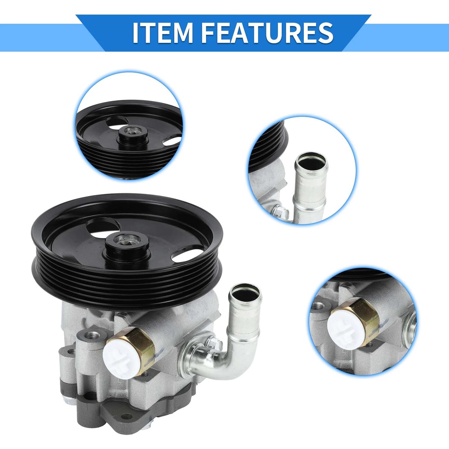 Power Steering Pump with Pulley for Jeep Grand Cherokee (2011–2020) No.52089883AC