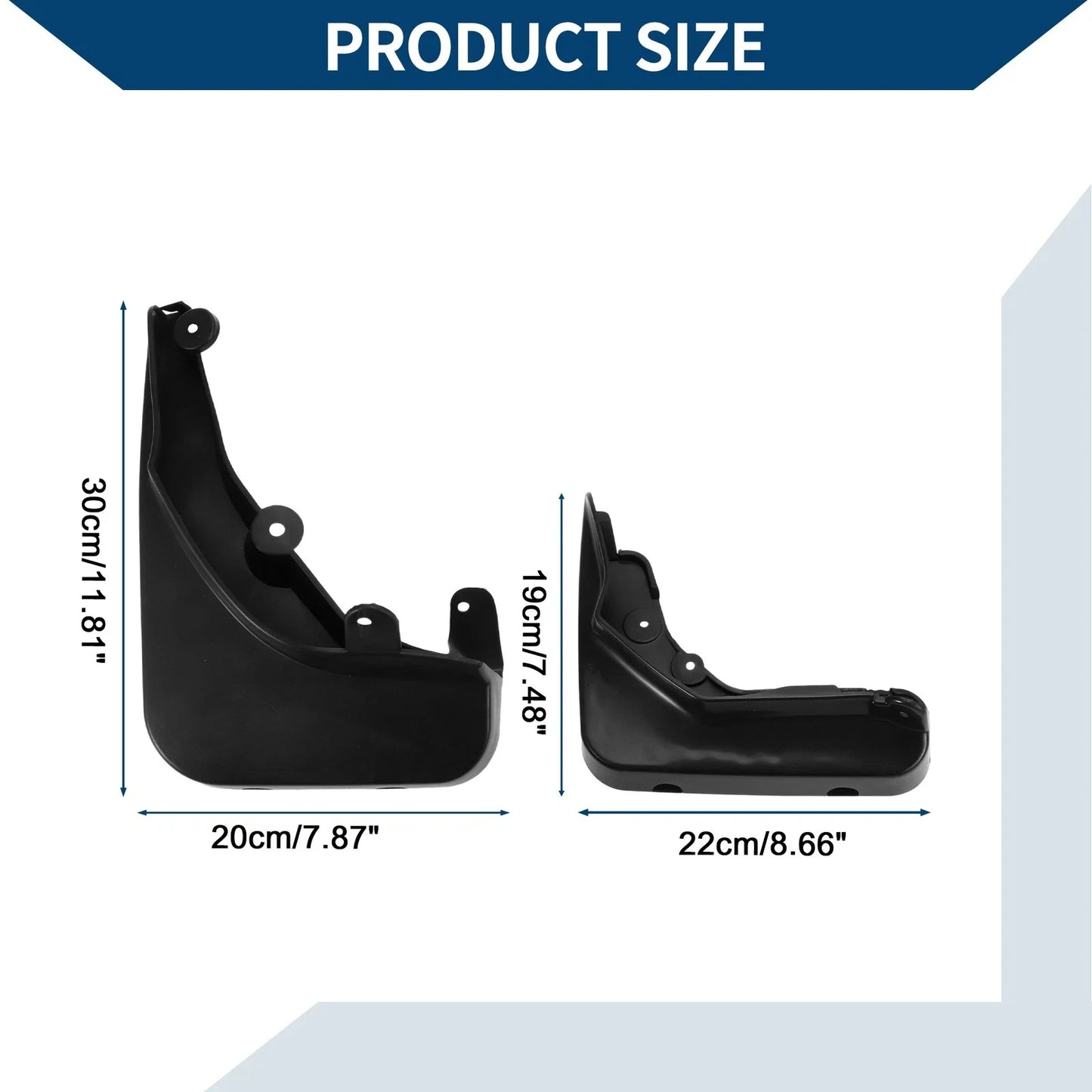 Mud Flaps Splash Guards 1 Set for Mercedes-Benz E Class (2014-2015)
