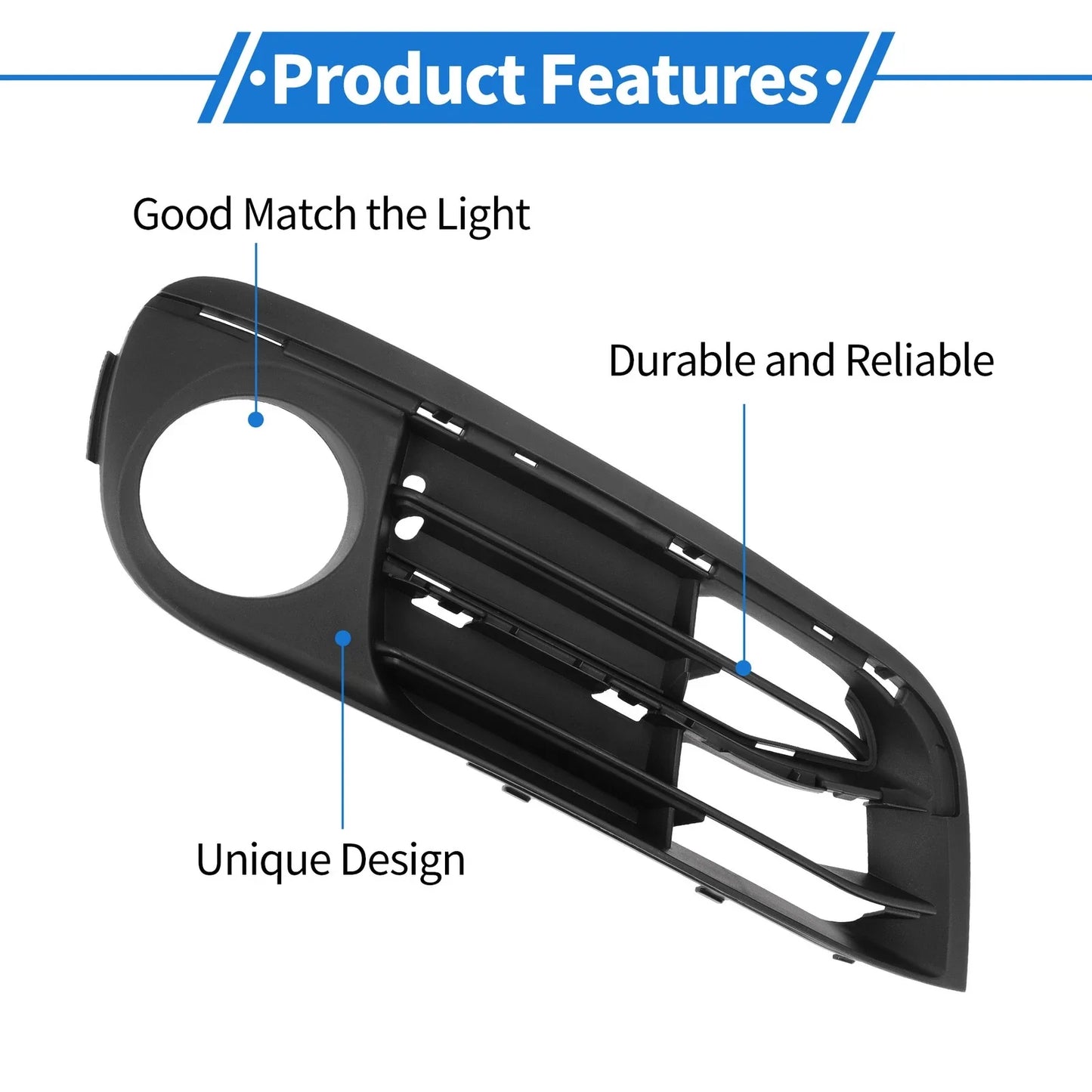 1 Pc Front Right Fog Light Grill for BMW 5 Series (2014 - 2016)