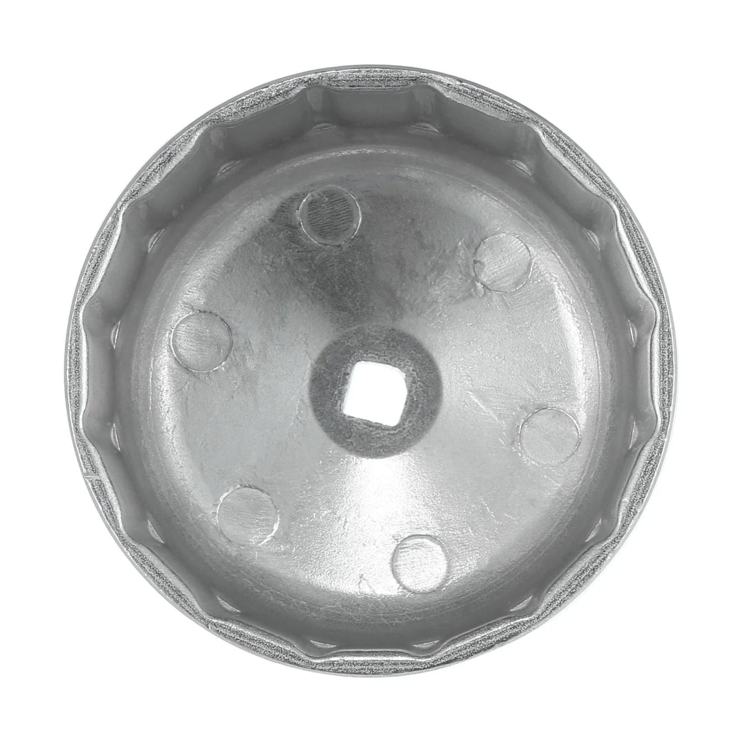 86mm 16 Flutes Oil Filter Wrench for BMW Volvo Silver Tone