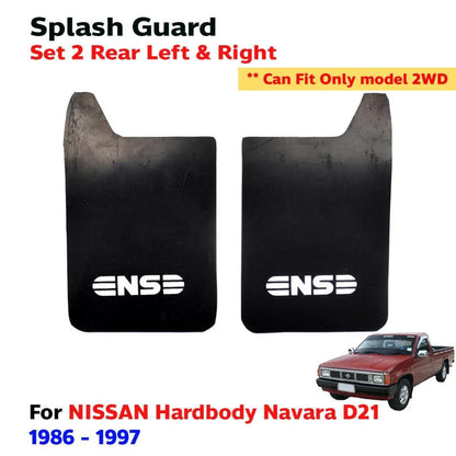 Rear Splash Guard Rubber Mud Flap Pair Fit Nissan Hardbody D21 2WD Truck 1986-97