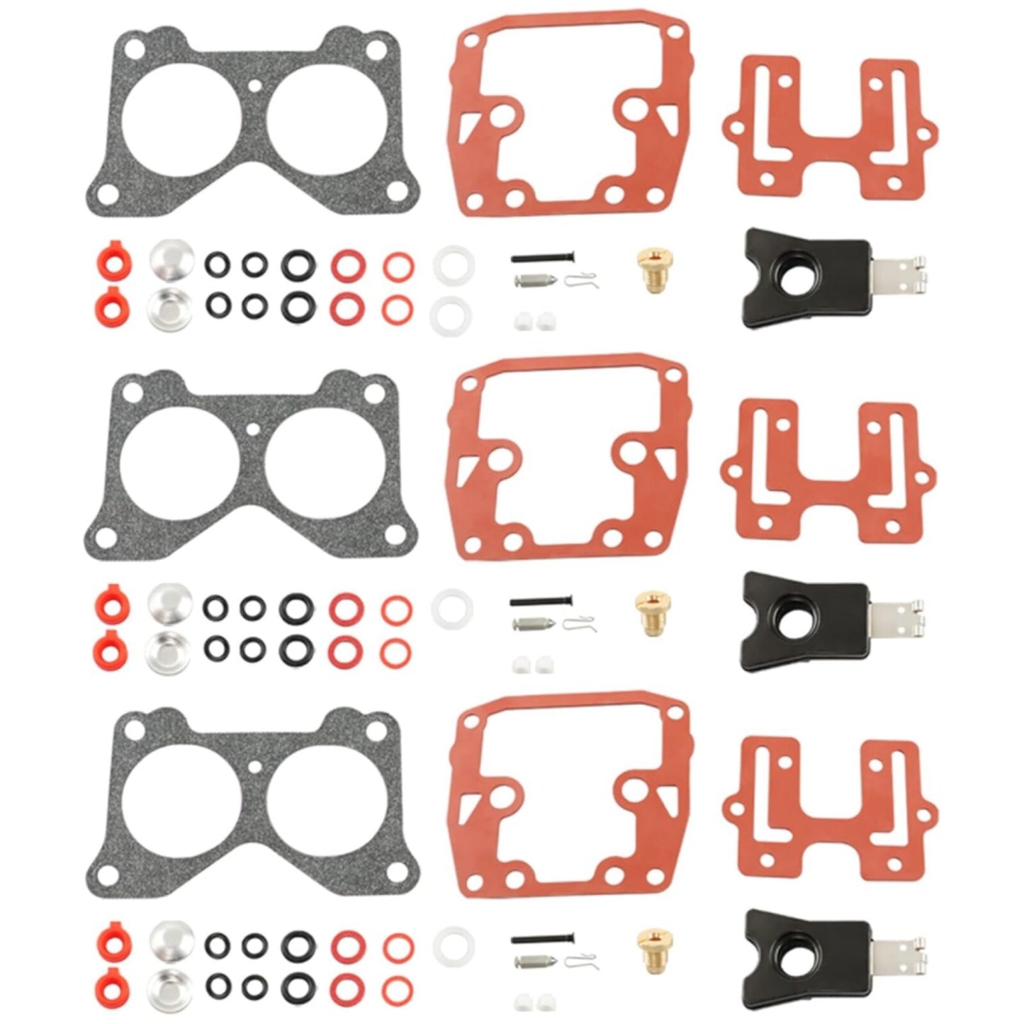 3 Carburetor Repair Kits for Johnson Evinrude Outboard (Various Years)