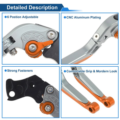 Brake Clutch Levers for KTM 390 Duke (2019–2023) Titanium Orange End 1 Pair