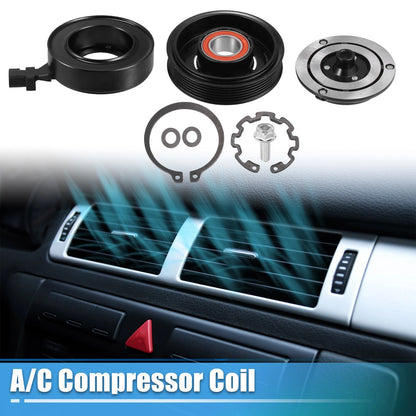 Set of 1 AC Compressor Clutch Kit Pulley Coil for Jeep Liberty (2009–2012)